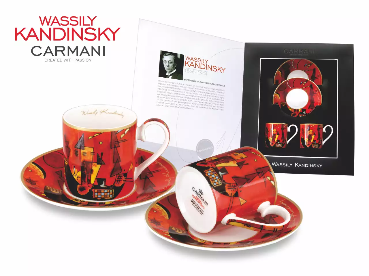 Filiżanki espresso Kandinsky With and Against 100 ml CARMANI